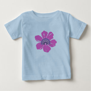 T-shirt Pour Bébé Filles mignonnes d'été Fleur rose