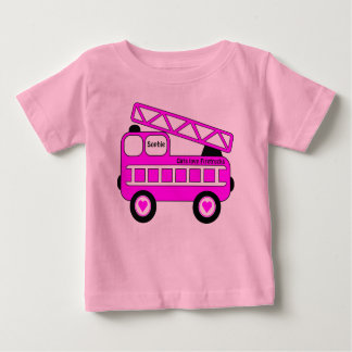 T-shirt Pour Bébé Filles roses éclatantes Conception Camion