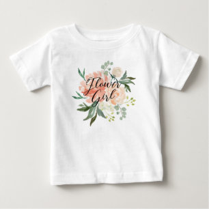 T-shirt Pour Bébé Fillette Fleur Blush Floral
