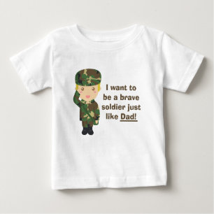 T-shirt Pour Bébé Fils fier d'une armée ou d'un papa militaire