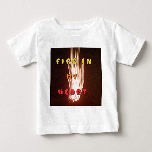 T-shirt Pour Bébé Fire in My Heart Art Print (Devant)