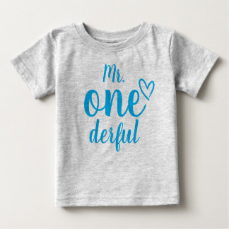 T-shirt Pour Bébé First Birthday de M. Onederful Baby's