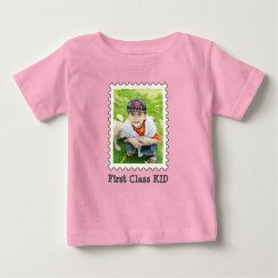 T-shirt Pour Bébé FIRST CLAST KID Meilleur enfant Jamais Postage Pho