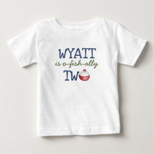 T-shirt Pour Bébé Fishing 2e anniversaire O-Fish-Ally Two