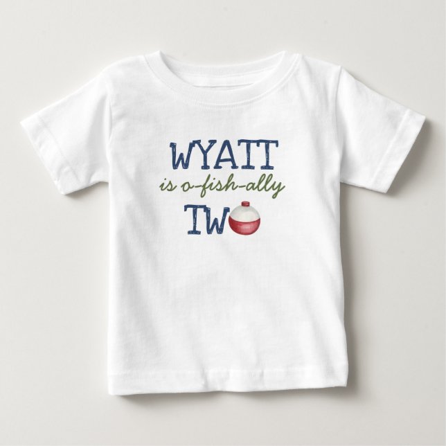 T-shirt Pour Bébé Fishing 2e anniversaire O-Fish-Ally Two (Devant)