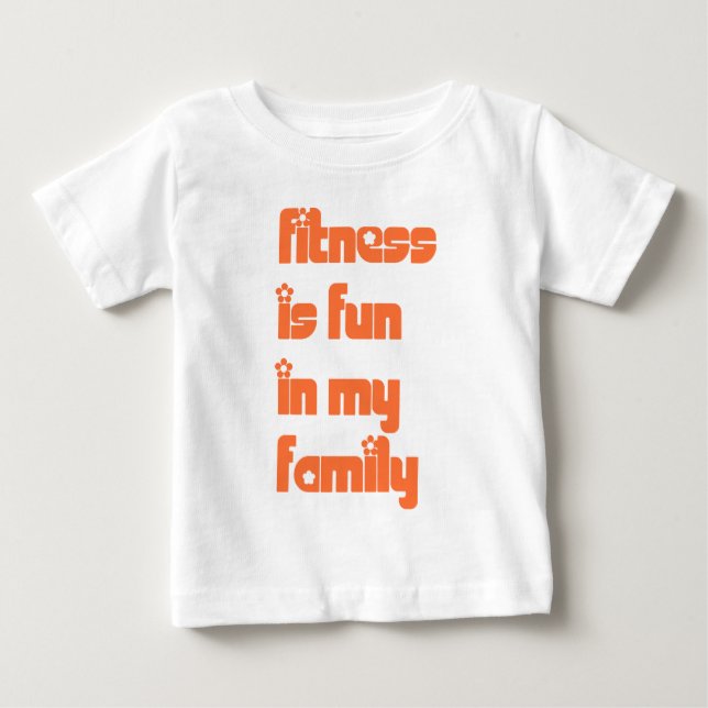 T-shirt Pour Bébé Fitness est amusant - taille bébé (Devant)