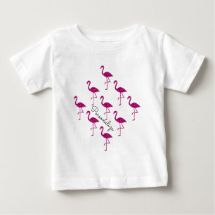 T-shirt Pour Bébé Flamant flamand pétillant parties scintillant rose