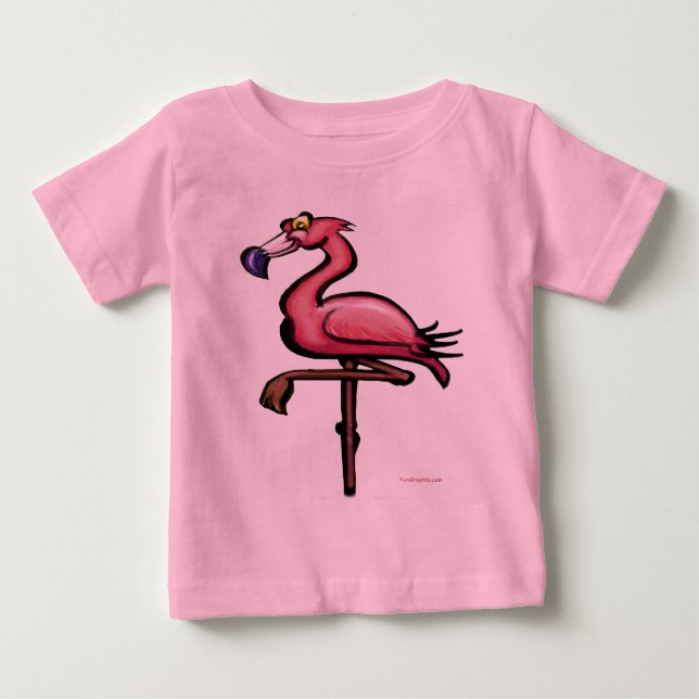 T-shirt Pour Bébé Flamant rose (Devant)