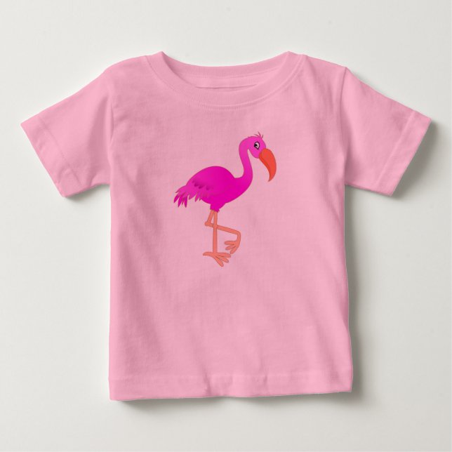 T-shirt Pour Bébé Flamant rose (Devant)
