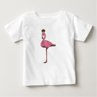 Flamant rose avec muffin
