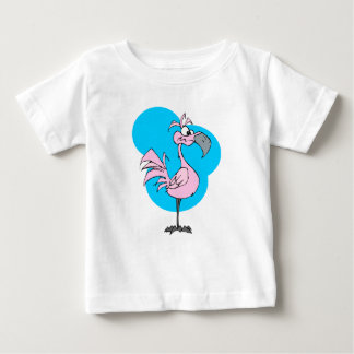 T-shirt Pour Bébé Flamant rose de bande dessinée