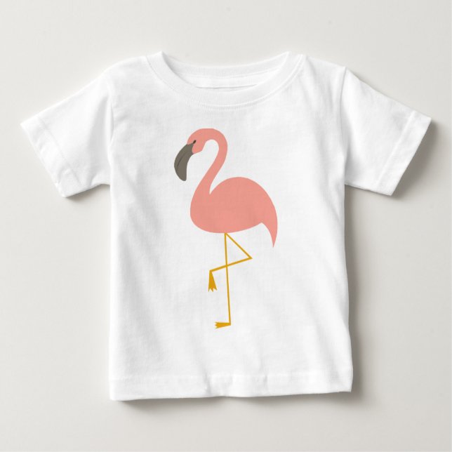 T-shirt Pour Bébé Flamant rose mignon (Devant)