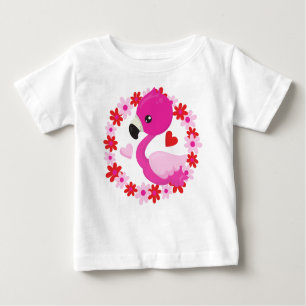 T-shirt Pour Bébé Flamant rose mignon, Flamant rose rose, Oiseau, Fl