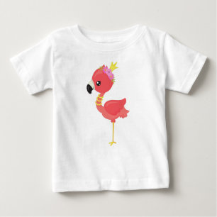 T-shirt Pour Bébé Flamant rose princesse, Couronne, Flamant rose mig
