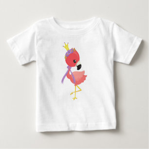 T-shirt Pour Bébé Flamant rose princesse, Flamant rose mignon, Fleur