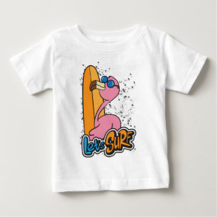 T-shirt Pour Bébé Flamant rose surfer bébé