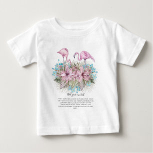 T-shirt Pour Bébé FLAMINGOS Personnalisés