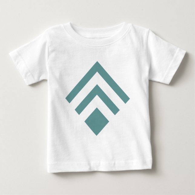 T-shirt Pour Bébé Flèche géométrique 02 - Vert océan (Devant)