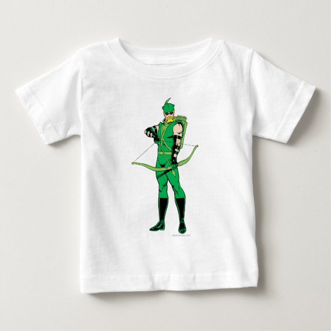 T-shirt Pour Bébé Flèche verte debout avec flèche (Devant)