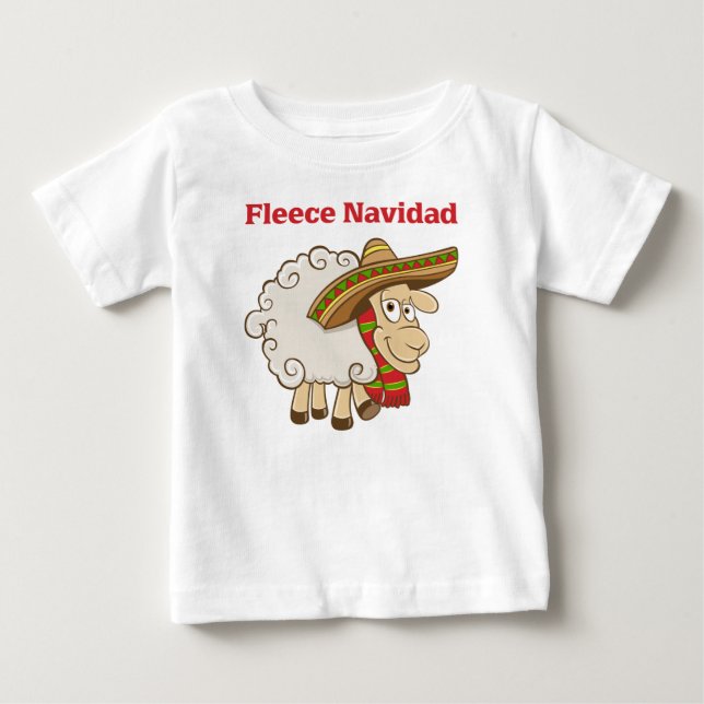 T-shirt Pour Bébé Fleece Navidad (Devant)
