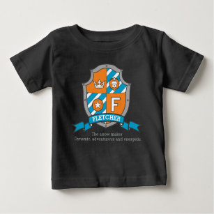 T-shirt Pour Bébé Fletcher garçons F nom et sens garçons blasons