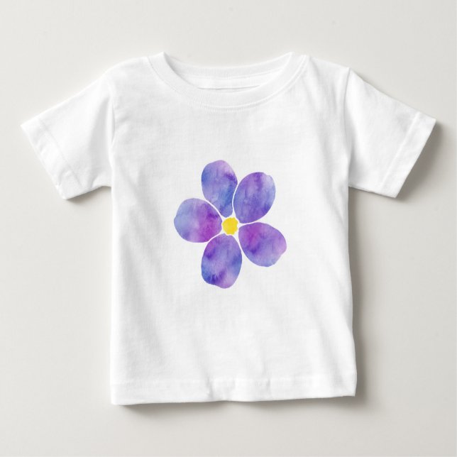 T-shirt Pour Bébé 'Fleur aquarelle violette 2'  (Devant)