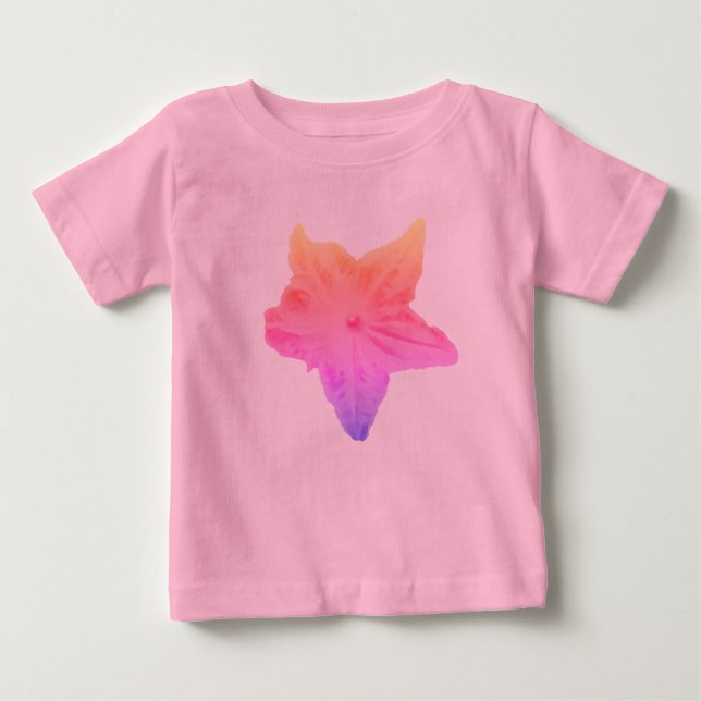 T-shirt Pour Bébé Fleur arc-en-ciel déclinée sur une combinaison Tut (Devant)