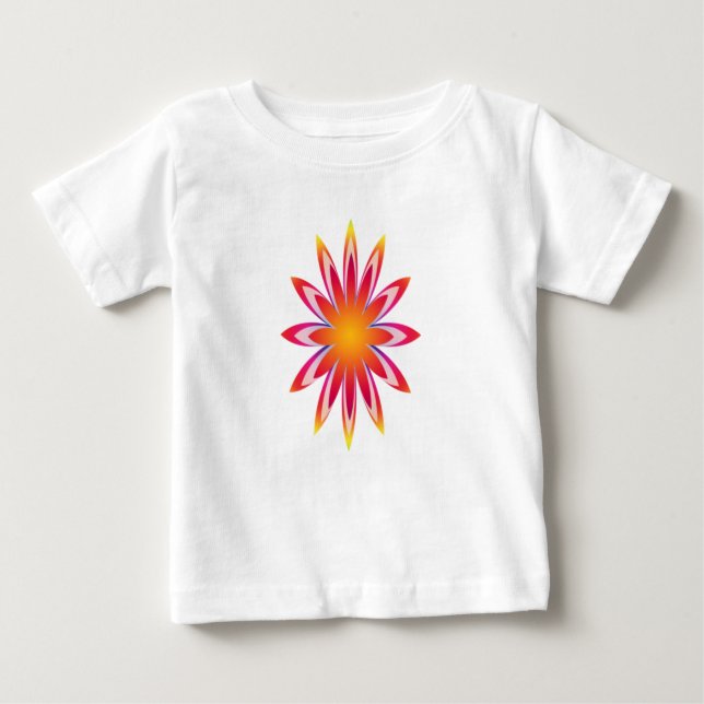 T-shirt Pour Bébé Fleur brillante - (Devant)