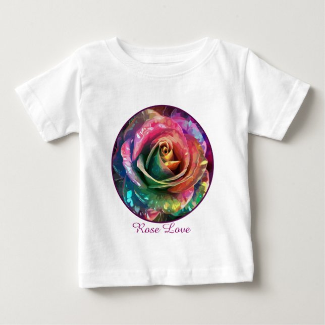T-shirt Pour Bébé Fleur céleste : Rose Alien (Devant)