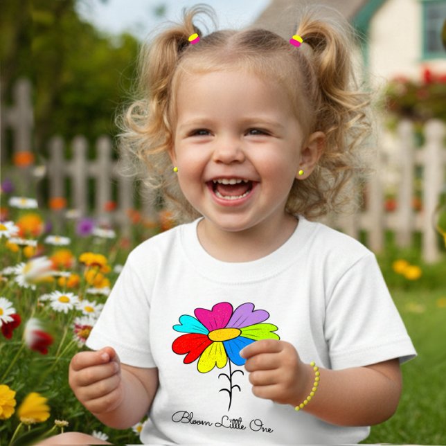 T-shirt Pour Bébé Fleur colorée (Créateur téléchargé)