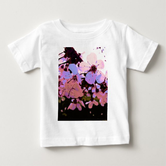 T-shirt Pour Bébé Fleur de cerisier rose (Devant)