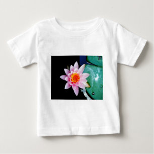 T-shirt Pour Bébé Fleur de laine d'eau chaude rose et orange de lotu