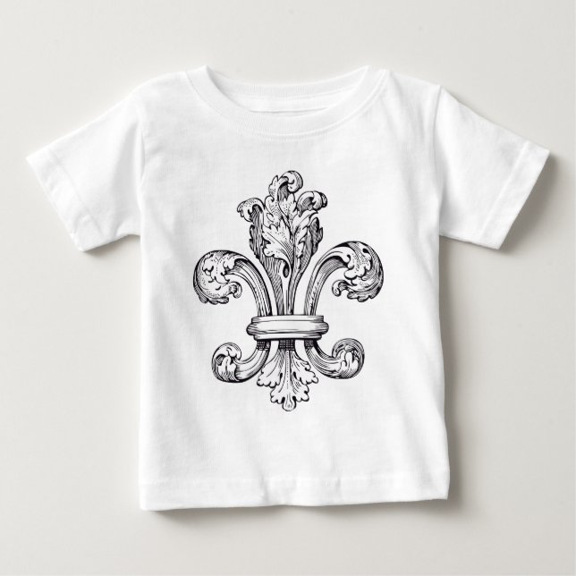 T-shirt Pour Bébé fleur de lis (Devant)