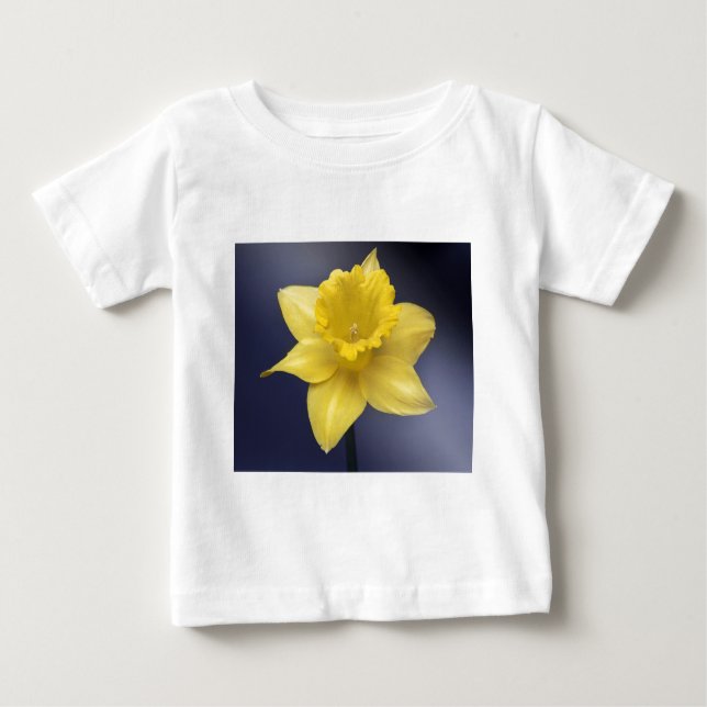 T-shirt Pour Bébé Fleur de Narcisse jaune peinture à l'aquarelle flo (Devant)