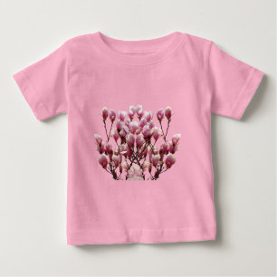 T-shirt Pour Bébé Fleur de printemps rose florissante Magnolias