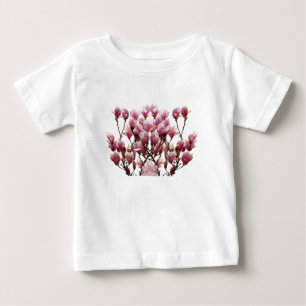 T-shirt Pour Bébé Fleur de printemps rose florissante Magnolias