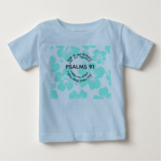 T-shirt Pour Bébé Fleur de psaumes 91 à la menthe 
