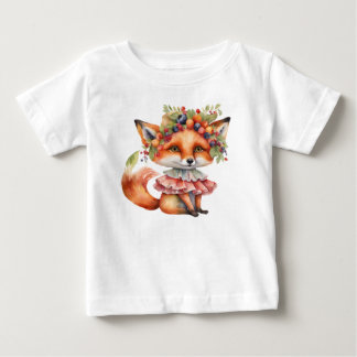 T-shirt Pour Bébé Fleur de renard à baies