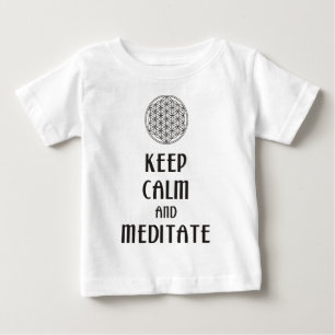 T-shirt Pour Bébé Fleur de vie - GARDEZ CALME et MÉDITATE