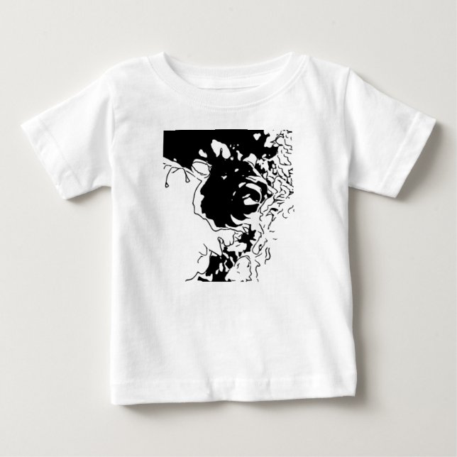 T-shirt Pour Bébé Fleur Doodle (Devant)