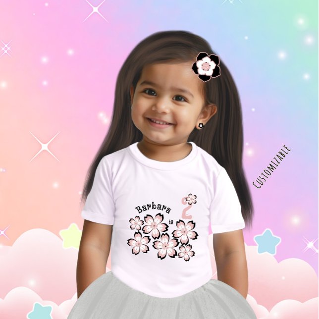 T-shirt Pour Bébé Fleur en fleurs (Créateur téléchargé)