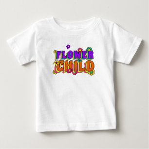 T-shirt Pour Bébé Fleur Enfant Fleurs Colorées