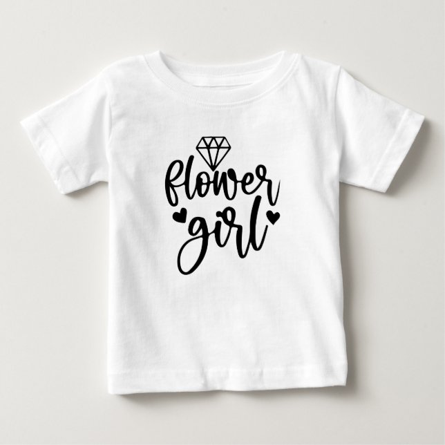 T-shirt Pour Bébé Fleur fille (Devant)