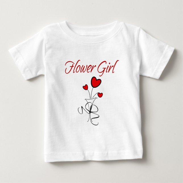 T-shirt Pour Bébé Fleur fille (Devant)
