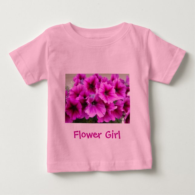 T-shirt Pour Bébé Fleur fille (Devant)