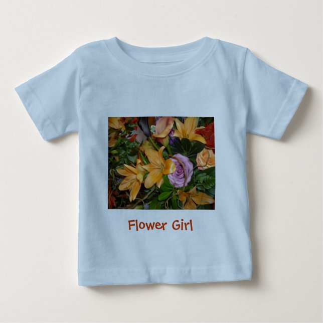 T-shirt Pour Bébé Fleur fille (Devant)