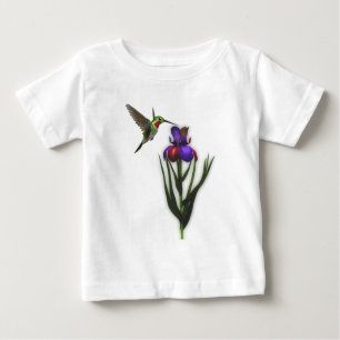 T-shirt Pour Bébé Fleur Iris de colibris