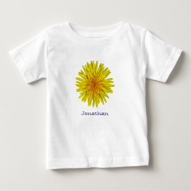 T-shirt Pour Bébé Fleur jaune ensoleillée de pissenlit d'été sur (Devant)