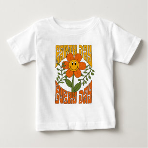 T-shirt Pour Bébé Fleur marguerite rétro des années 70