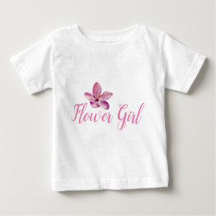 T-shirt Pour Bébé Fleur mariage Fille Fleurs roses Ruffle Tee